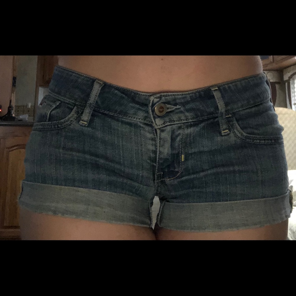 Hollister medium wash shorts